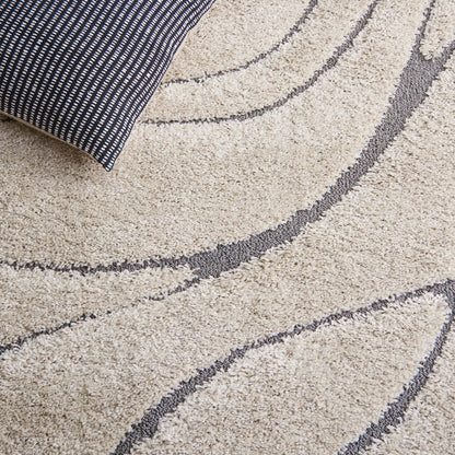 Tapis SAFAVIEH Florida Shag Staka à motifs de vagues abstraites de 3 cm