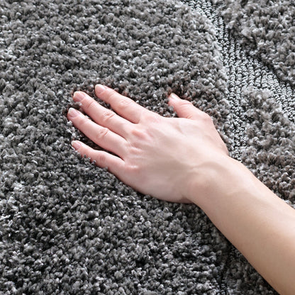 Tapis SAFAVIEH Florida Shag Staka à motifs de vagues abstraites de 3 cm