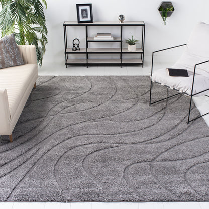 Tapis SAFAVIEH Florida Shag Staka à motifs de vagues abstraites de 3 cm