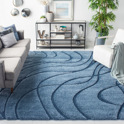 Tapis SAFAVIEH Florida Shag Staka à motifs de vagues abstraites de 3 cm