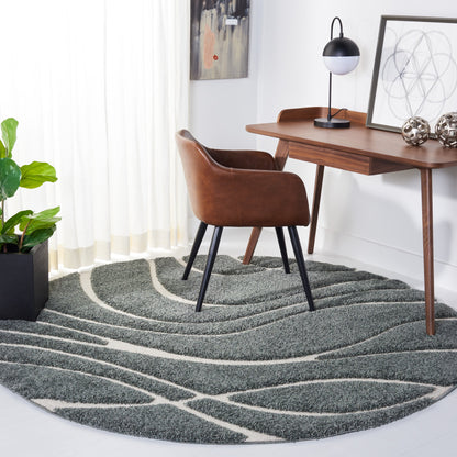 Tapis SAFAVIEH Florida Shag Staka à motifs de vagues abstraites de 3 cm