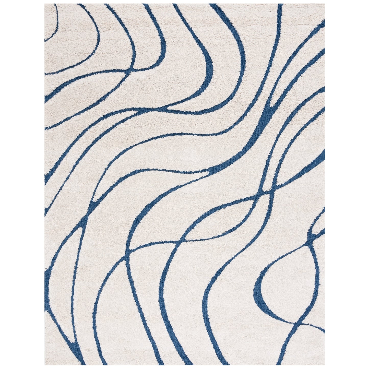 Tapis SAFAVIEH Florida Shag Staka à motifs de vagues abstraites de 3 cm