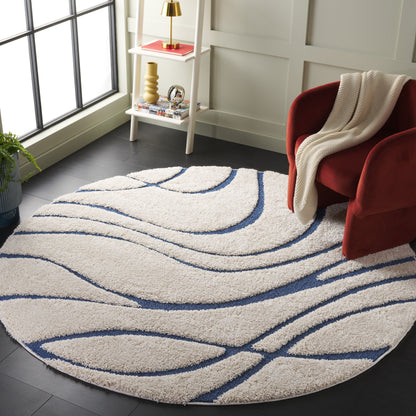Tapis SAFAVIEH Florida Shag Staka à motifs de vagues abstraites de 3 cm