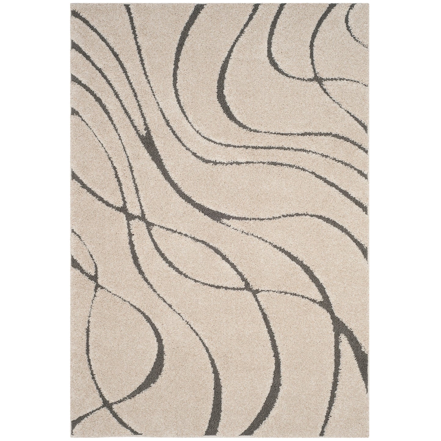 Tapis SAFAVIEH Florida Shag Staka à motifs de vagues abstraites de 3 cm