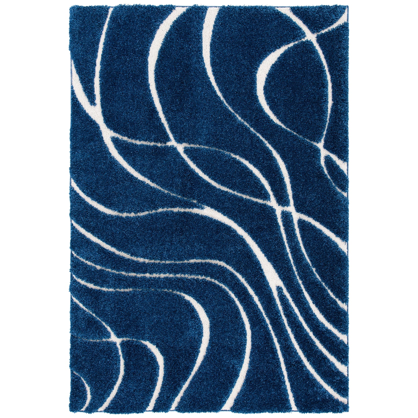 Tapis SAFAVIEH Florida Shag Staka à motifs de vagues abstraites de 3 cm