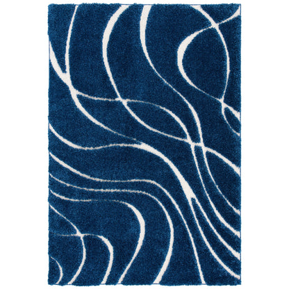 Tapis SAFAVIEH Florida Shag Staka à motifs de vagues abstraites de 3 cm