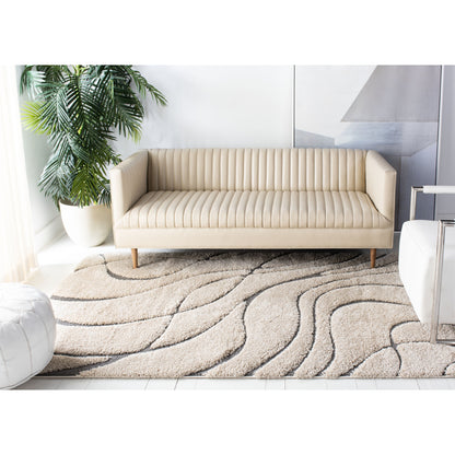Tapis SAFAVIEH Florida Shag Staka à motifs de vagues abstraites de 3 cm