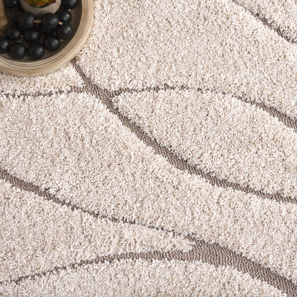 Tapis SAFAVIEH Florida Shag Staka à motifs de vagues abstraites de 3 cm