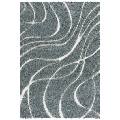 Tapis SAFAVIEH Florida Shag Staka à motifs de vagues abstraites de 3 cm