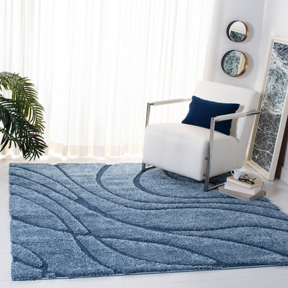 Tapis SAFAVIEH Florida Shag Staka à motifs de vagues abstraites de 3 cm