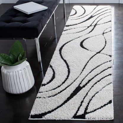 Tapis SAFAVIEH Florida Shag Staka à motifs de vagues abstraites de 3 cm