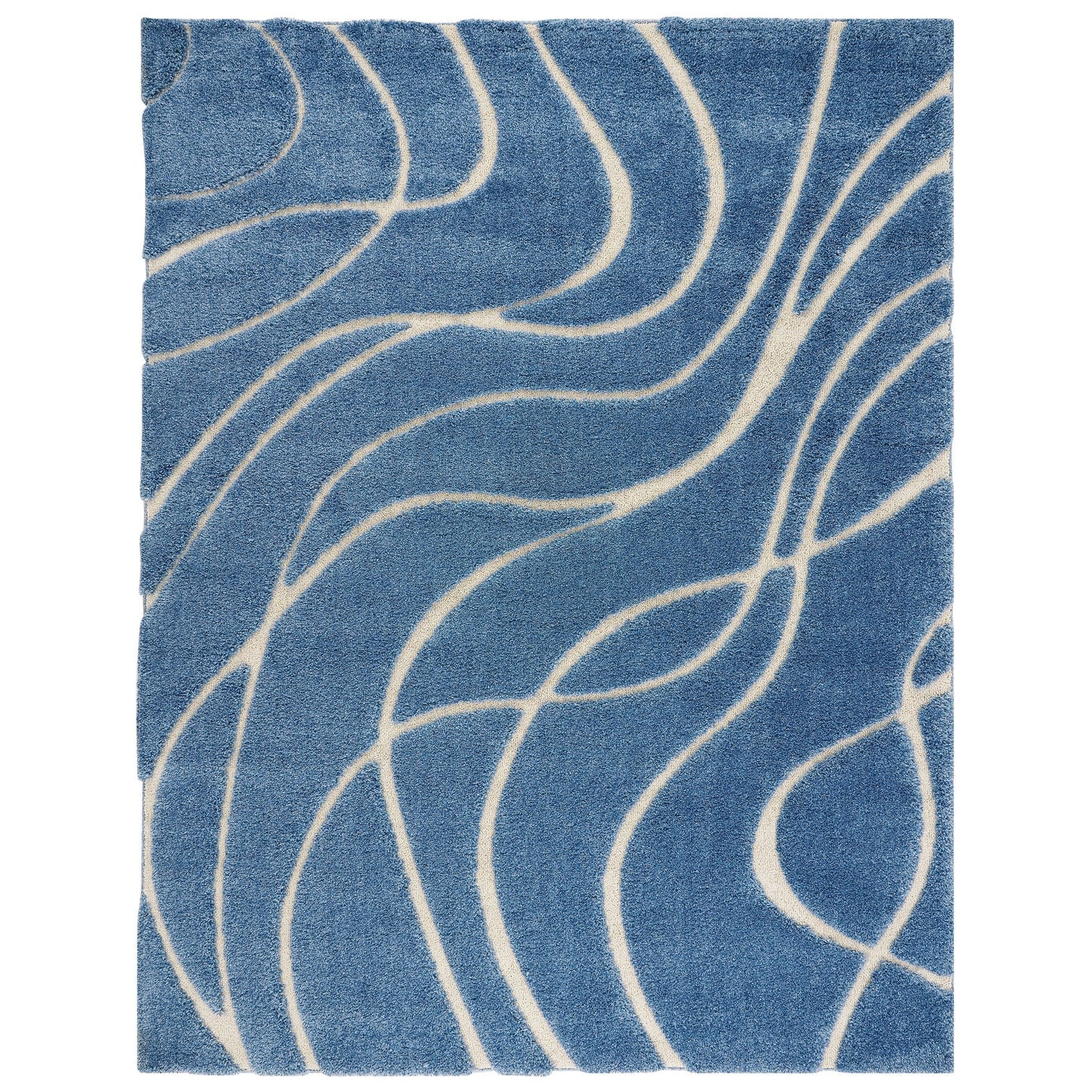 Tapis SAFAVIEH Florida Shag Staka à motifs de vagues abstraites de 3 cm