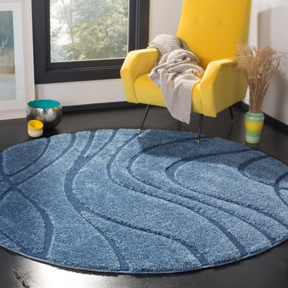Tapis SAFAVIEH Florida Shag Staka à motifs de vagues abstraites de 3 cm