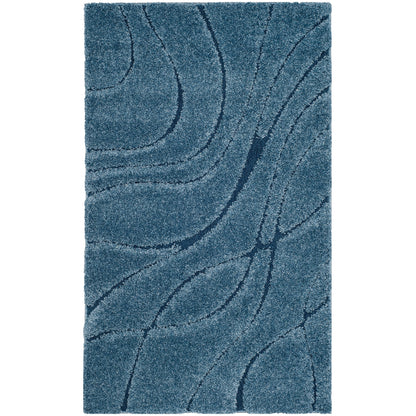 Tapis SAFAVIEH Florida Shag Staka à motifs de vagues abstraites de 3 cm