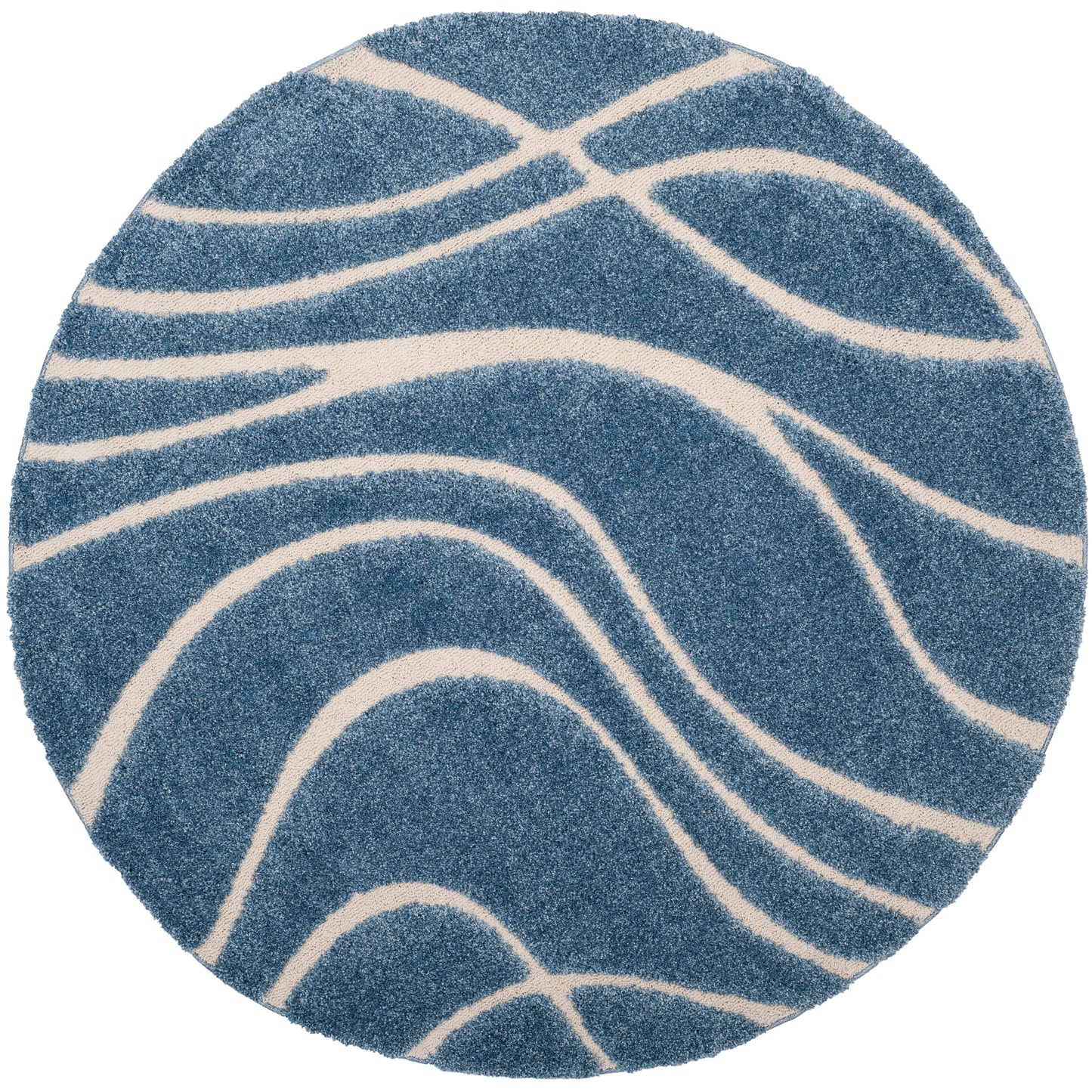 Tapis SAFAVIEH Florida Shag Staka à motifs de vagues abstraites de 3 cm