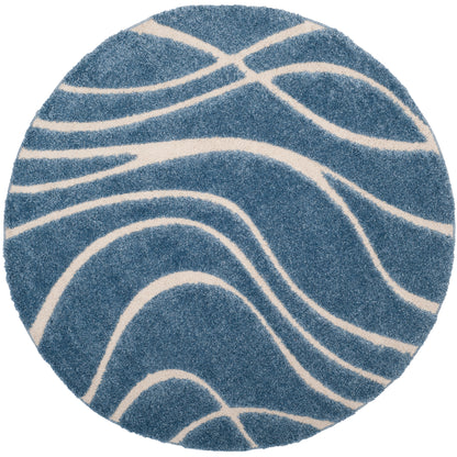Tapis SAFAVIEH Florida Shag Staka à motifs de vagues abstraites de 3 cm