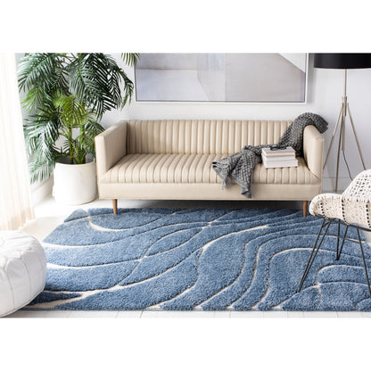 Tapis SAFAVIEH Florida Shag Staka à motifs de vagues abstraites de 3 cm