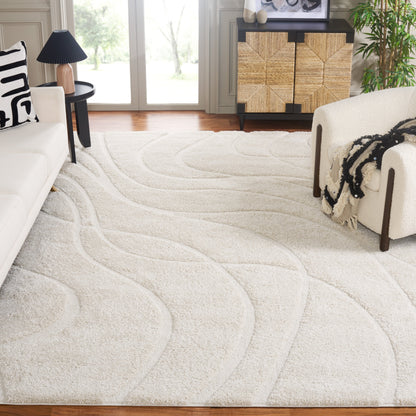 Tapis SAFAVIEH Florida Shag Staka à motifs de vagues abstraites de 3 cm