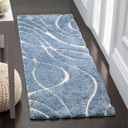Tapis SAFAVIEH Florida Shag Staka à motifs de vagues abstraites de 3 cm
