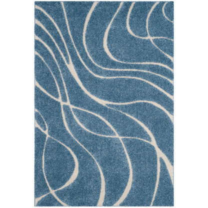 Tapis SAFAVIEH Florida Shag Staka à motifs de vagues abstraites de 3 cm
