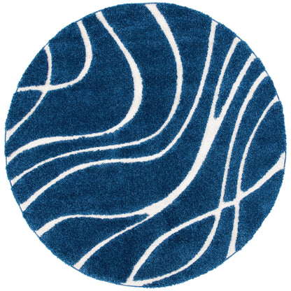 Tapis SAFAVIEH Florida Shag Staka à motifs de vagues abstraites de 3 cm