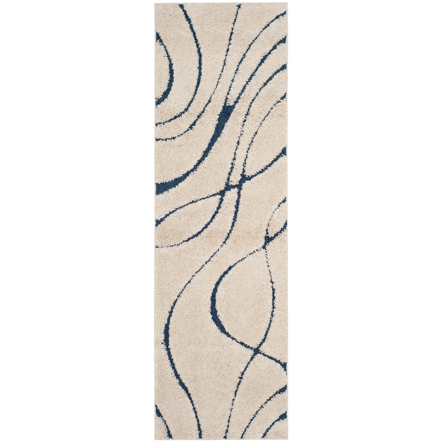 Tapis SAFAVIEH Florida Shag Staka à motifs de vagues abstraites de 3 cm