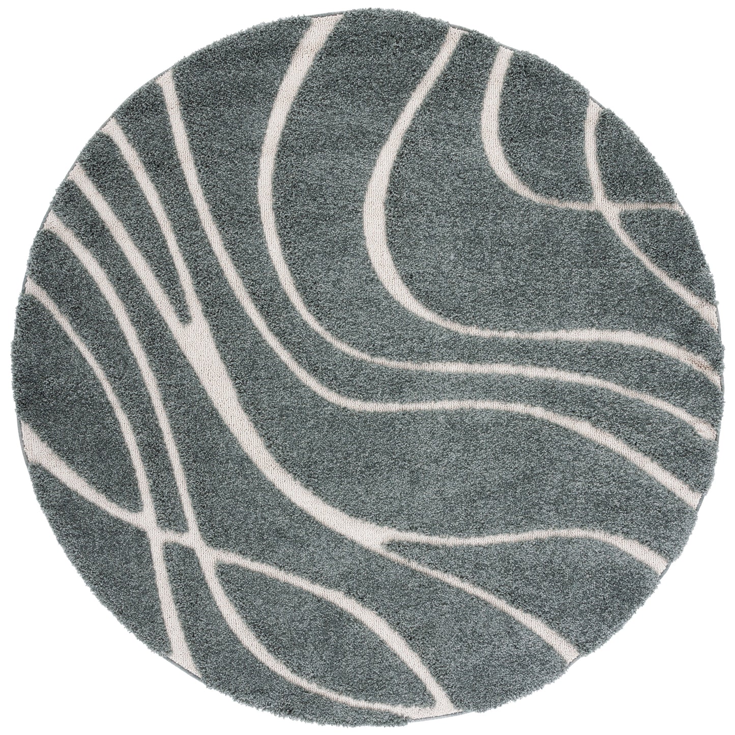 Tapis SAFAVIEH Florida Shag Staka à motifs de vagues abstraites de 3 cm