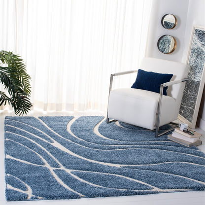 Tapis SAFAVIEH Florida Shag Staka à motifs de vagues abstraites de 3 cm
