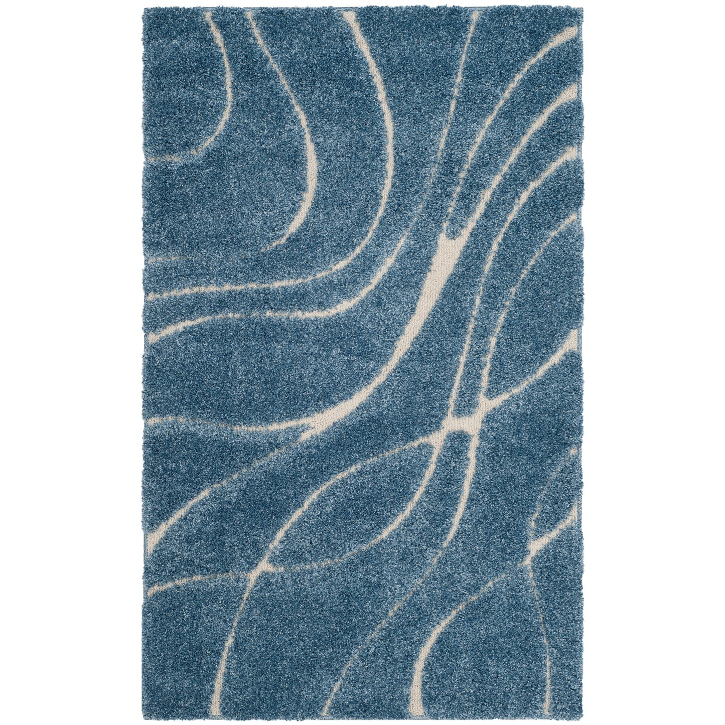 Tapis SAFAVIEH Florida Shag Staka à motifs de vagues abstraites de 3 cm