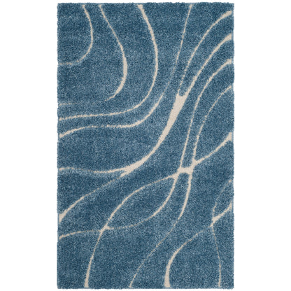 Tapis SAFAVIEH Florida Shag Staka à motifs de vagues abstraites de 3 cm