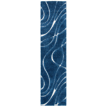 Tapis SAFAVIEH Florida Shag Staka à motifs de vagues abstraites de 3 cm