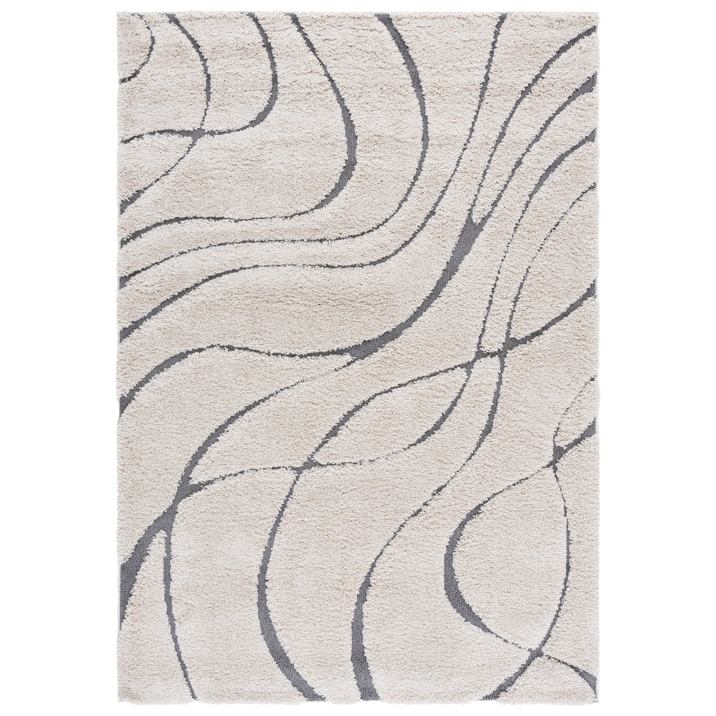 Tapis SAFAVIEH Florida Shag Staka à motifs de vagues abstraites de 3 cm
