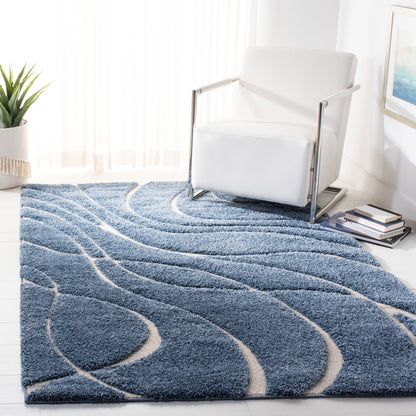 Tapis SAFAVIEH Florida Shag Staka à motifs de vagues abstraites de 3 cm