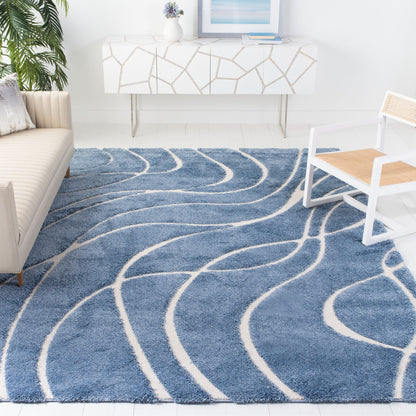 Tapis SAFAVIEH Florida Shag Staka à motifs de vagues abstraites de 3 cm