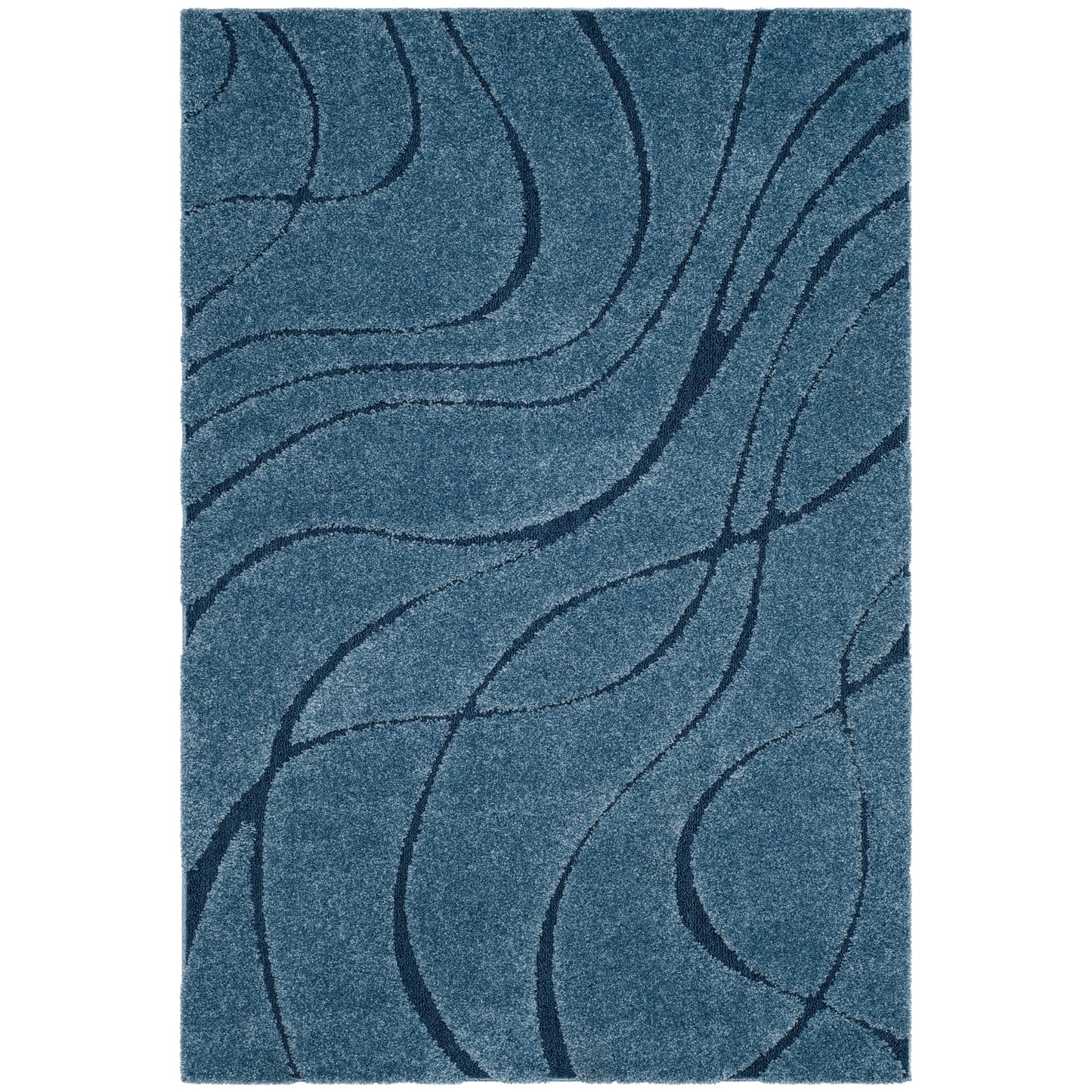 Tapis SAFAVIEH Florida Shag Staka à motifs de vagues abstraites de 3 cm