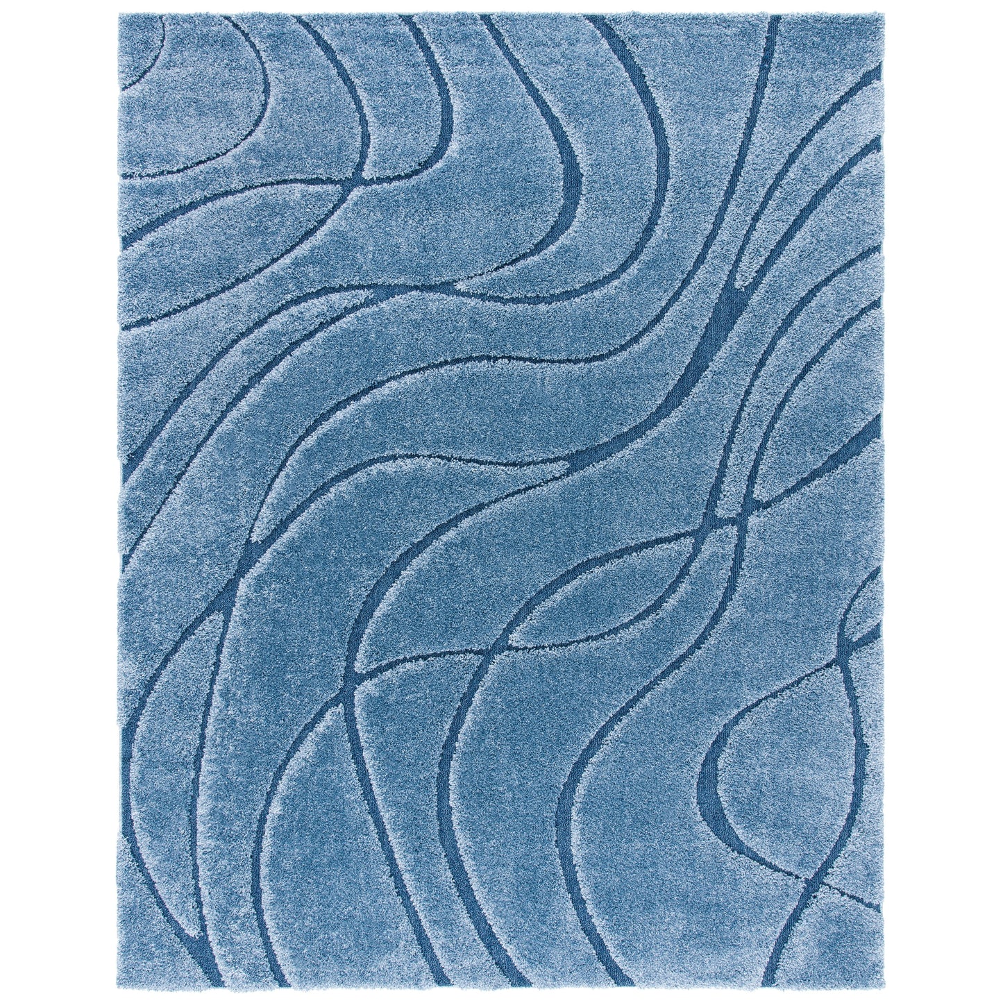 Tapis SAFAVIEH Florida Shag Staka à motifs de vagues abstraites de 3 cm