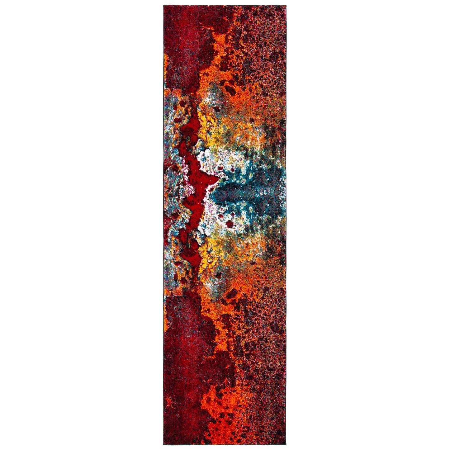 Tapis abstrait moderne aquarelle miel glacier SAFAVIEH