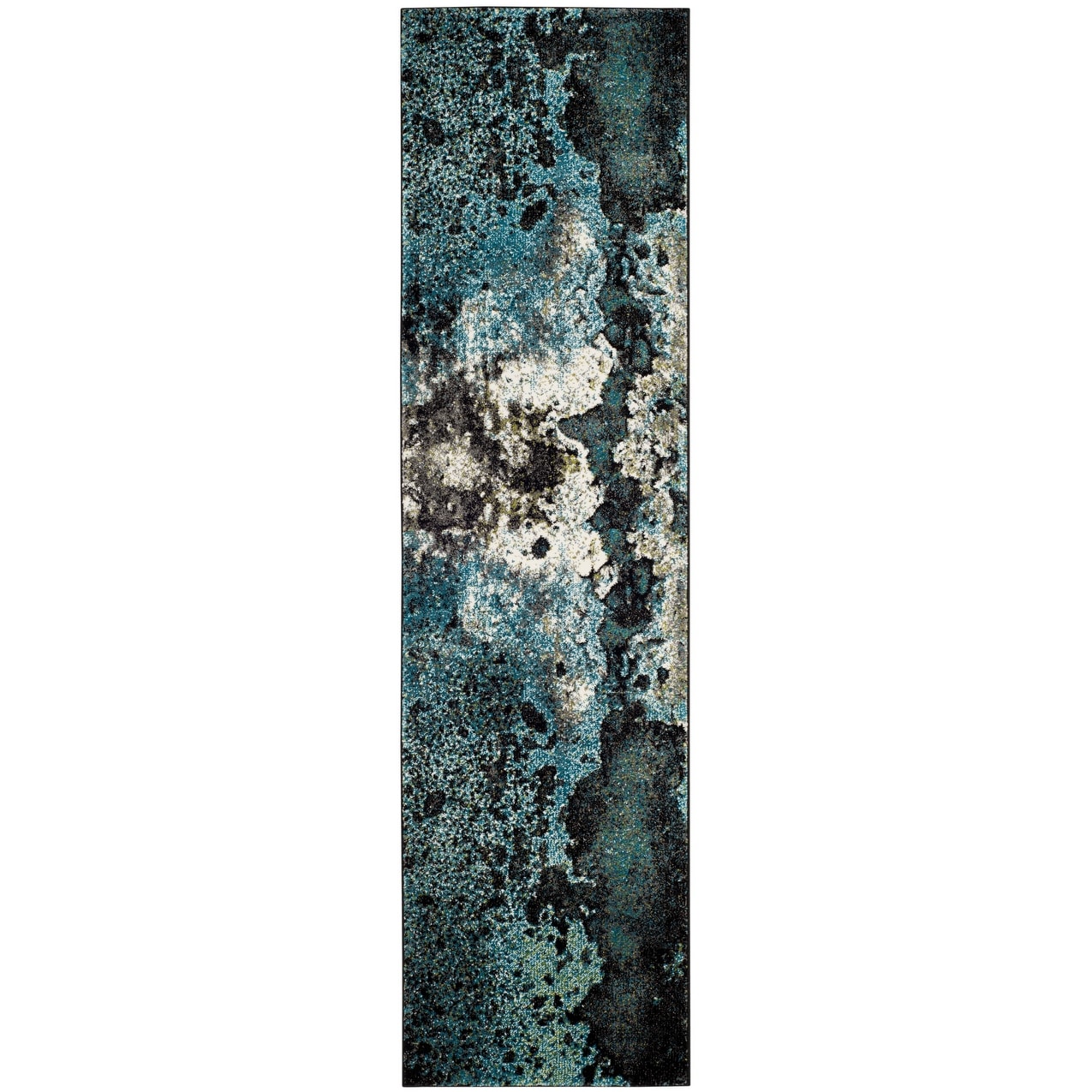 Tapis abstrait moderne aquarelle miel glacier SAFAVIEH