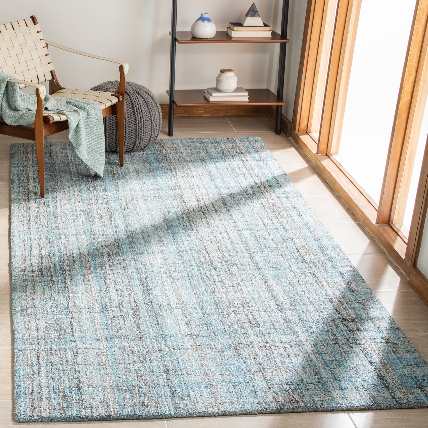 Tapis moderne en viscose corail abstrait fait main SAFAVIEH