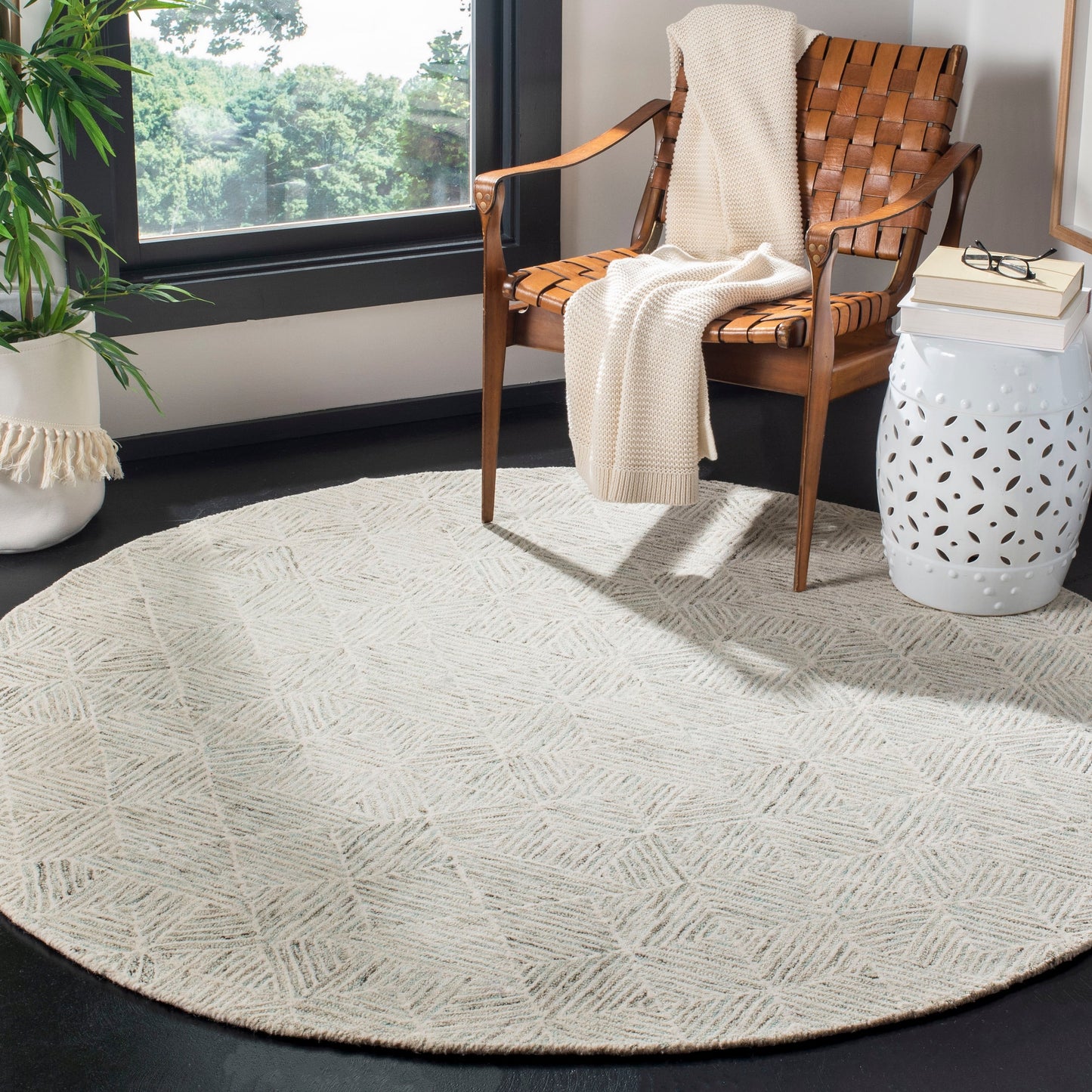 Tapis en laine moderne abstrait Harmanna fait main SAFAVIEH