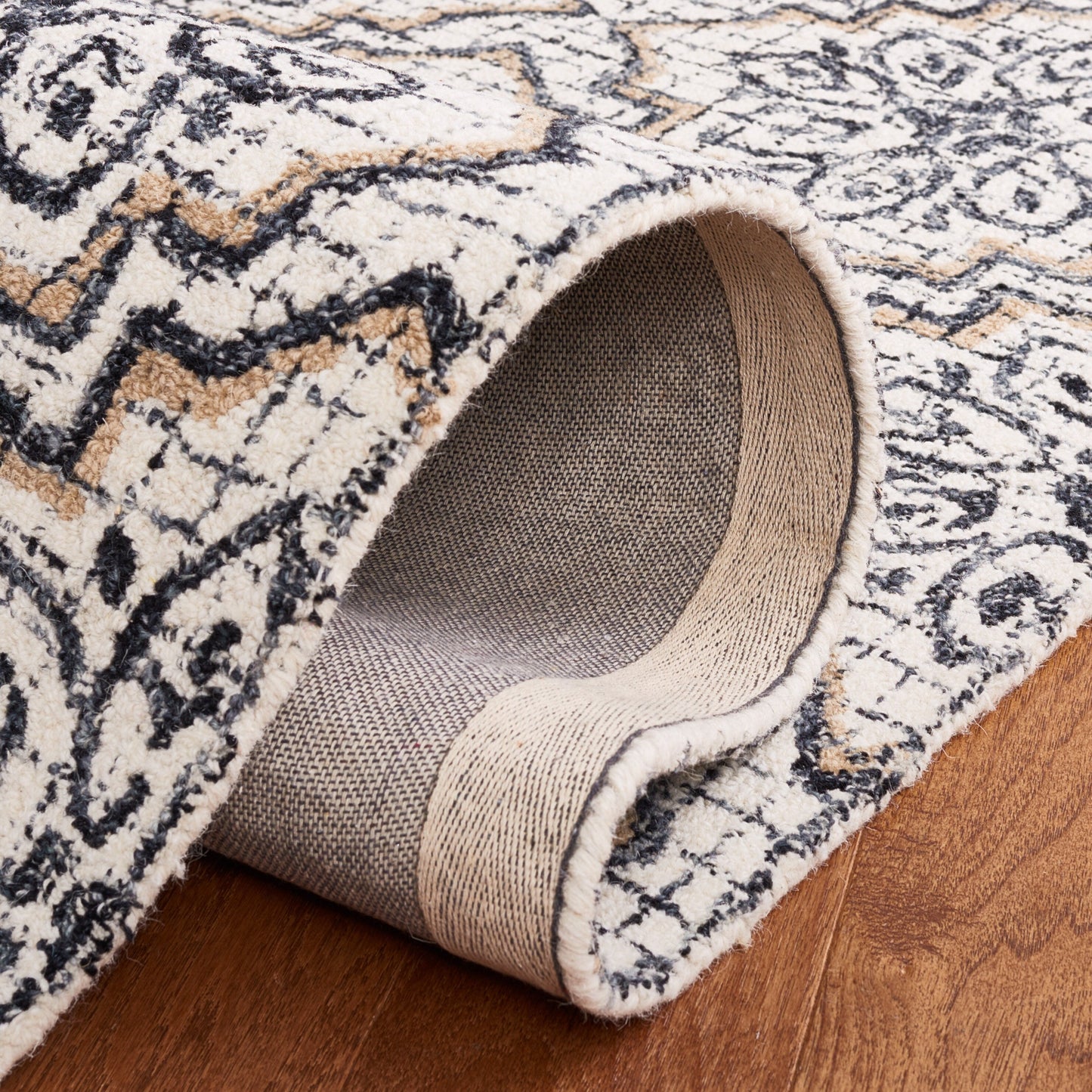 SAFAVIEH Tapis moderne abstrait en laine Ingegerd fait à la main