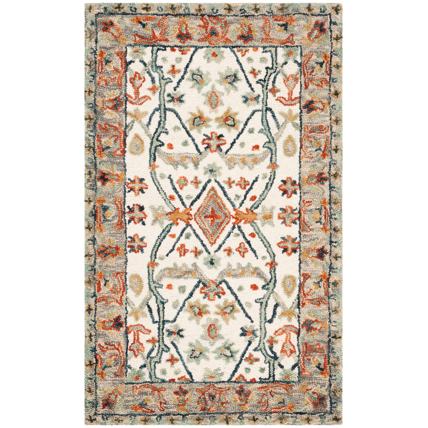 Tapis tribal bohème en laine Aspen Elerte fait main SAFAVIEH