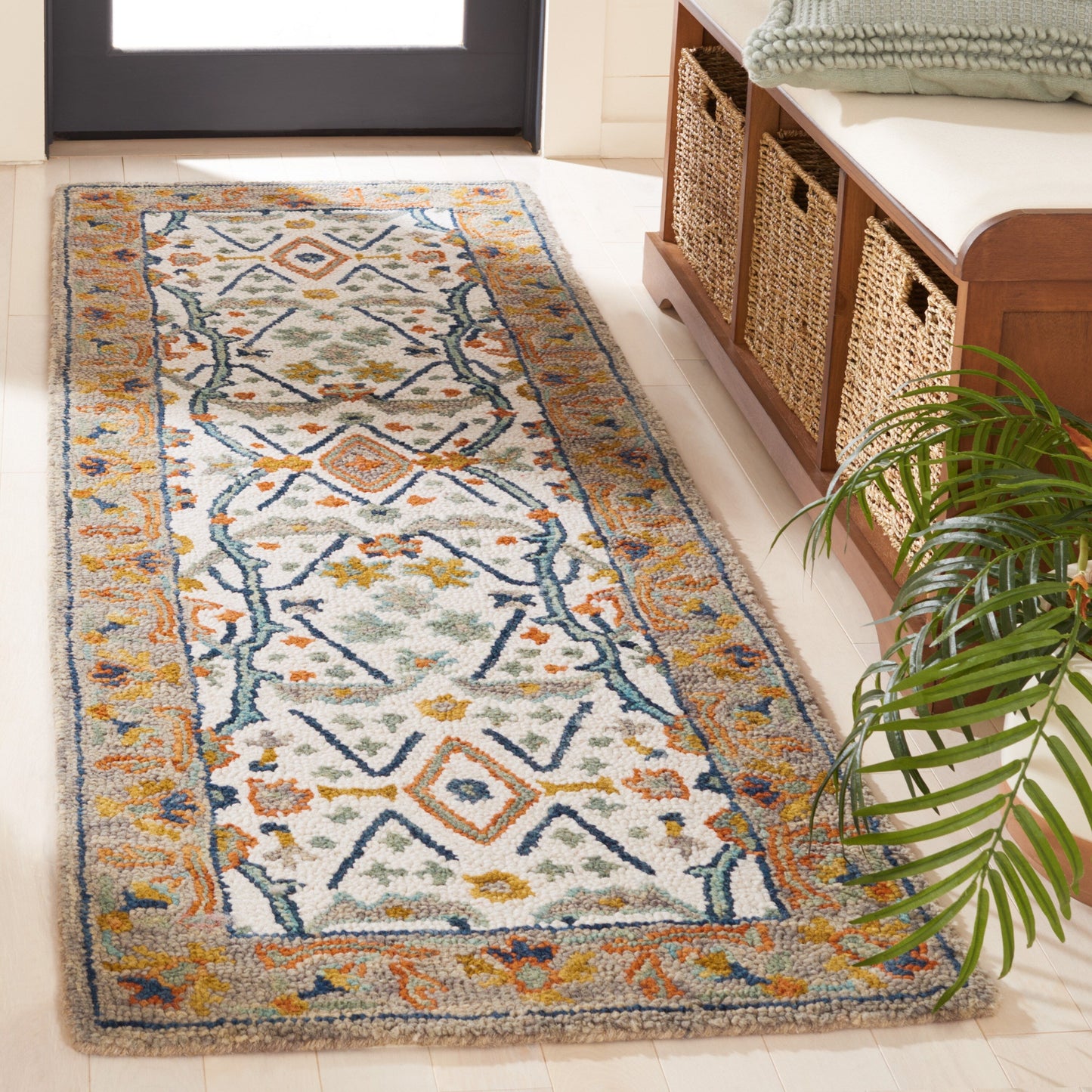 Tapis tribal bohème en laine Aspen Elerte fait main SAFAVIEH