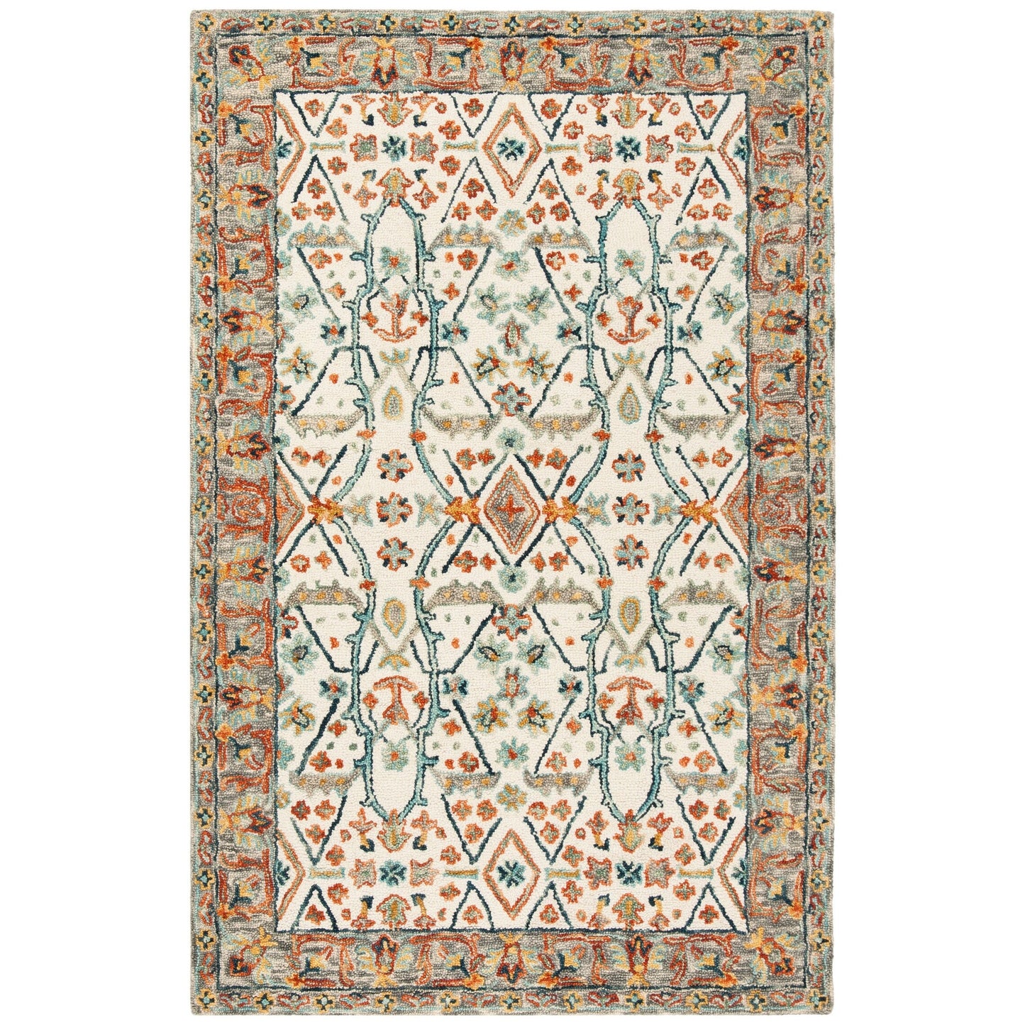 Tapis tribal bohème en laine Aspen Elerte fait main SAFAVIEH