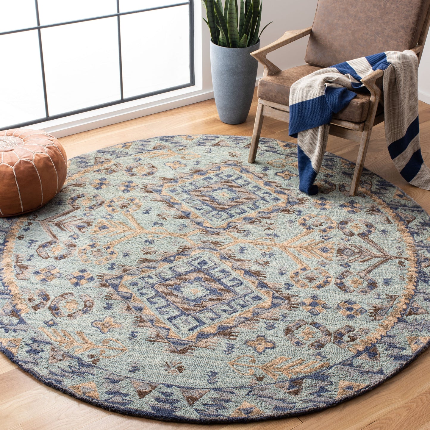 Tapis tribal bohème en laine Aspen Ermira fait main SAFAVIEH