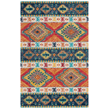 SAFAVIEH Tapis tribal en laine Aspen Geesche Boho fait à la main