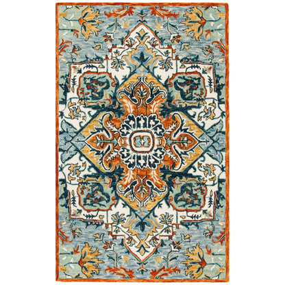 Tapis médaillon bohème en laine Aspen Hagar fait main SAFAVIEH