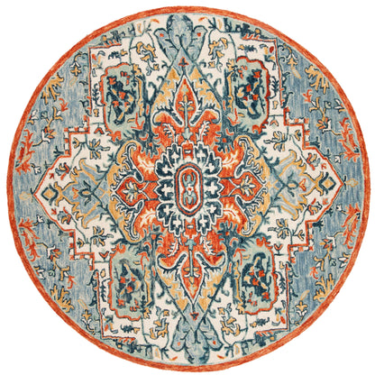 Tapis médaillon bohème en laine Aspen Hagar fait main SAFAVIEH