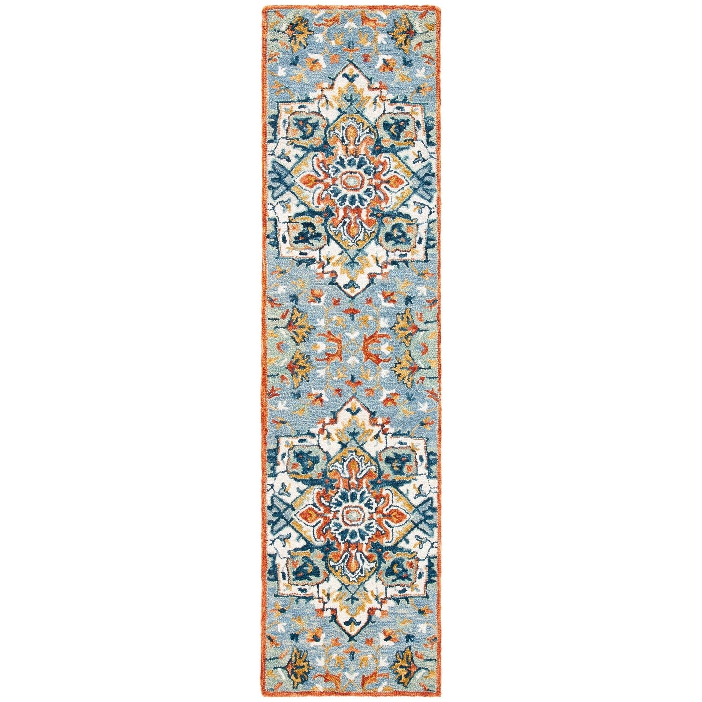 Tapis médaillon bohème en laine Aspen Hagar fait main SAFAVIEH