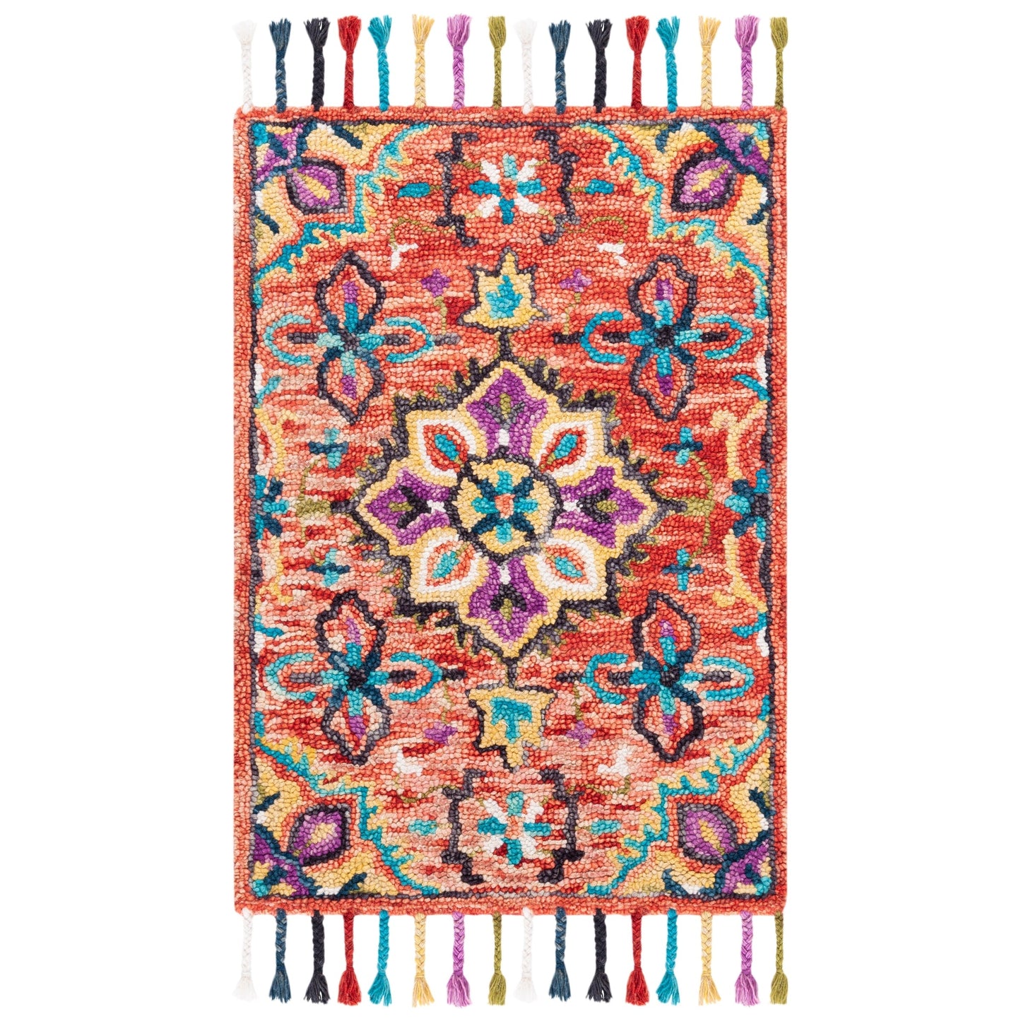 Tapis médaillon en laine tribale bohème Aspen Irmingard fait main SAFAVIEH